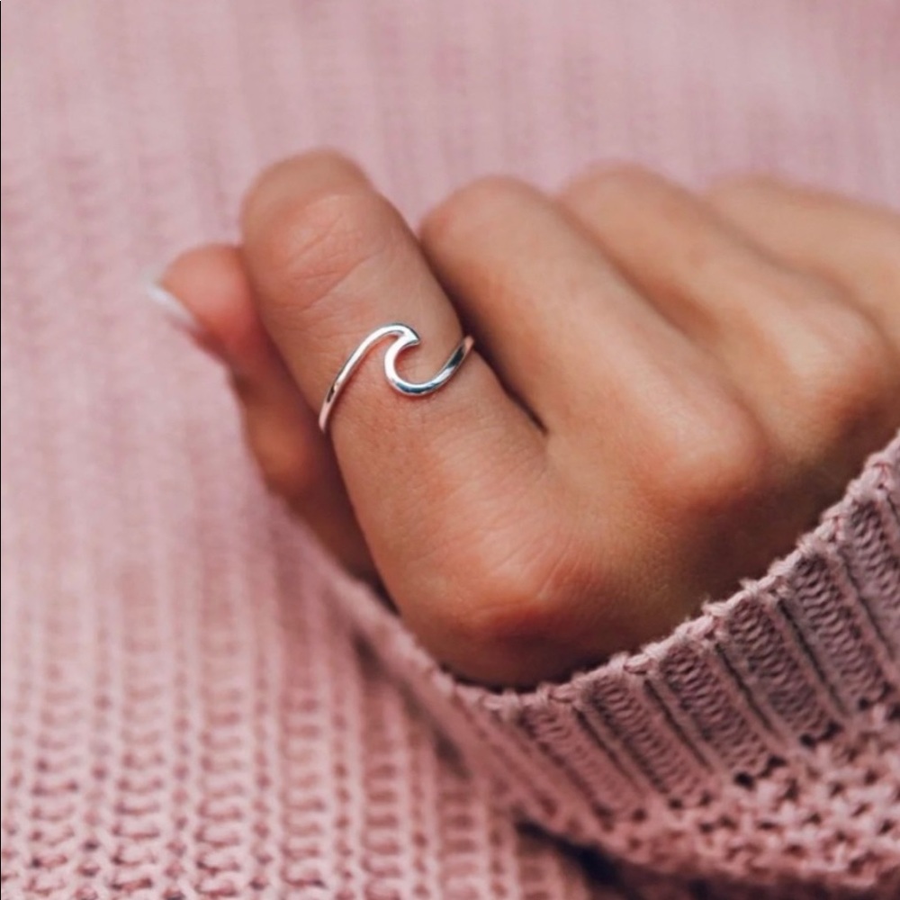 Wave ring in Authentic 925 Sterling Silver